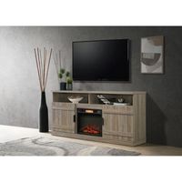 Elements Furniture Hayward 75 Inch TV Stand with Electric Fireplace - Sample Room View