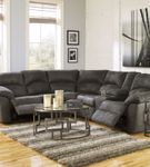 Signature Design by Ashley Tambo-Pewter 2-Piece Manual Reclining Sectional - Sample Room View