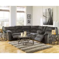 Signature Design by Ashley Tambo-Pewter 2-Piece Manual Reclining Sectional - Sample Room View