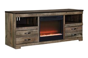 Signature Design by Ashley Trinell 63 Inch TV Stand with Electric Fireplace