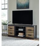 Signature Design by Ashley Harlinton 60 Inch TV Stand with Electric Fireplace- Sample Room View