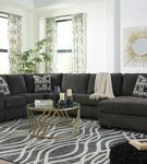 Signature Design by Ashley Ballinasloe-Smoke 3-Piece Sectional with Chaise - Sample Room View