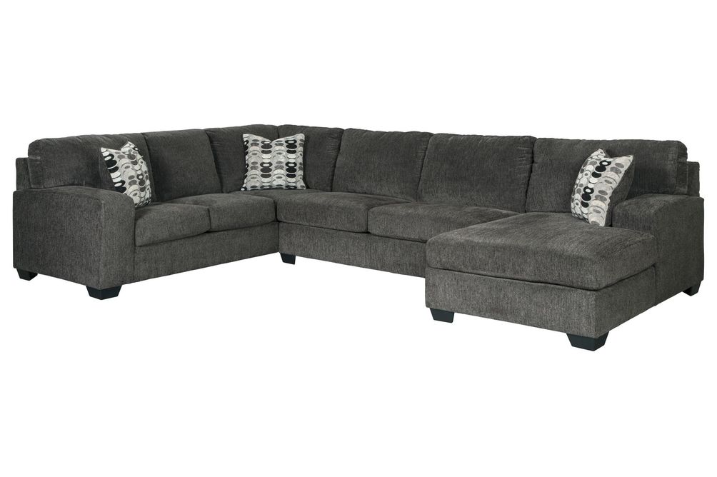 Signature Design by Ashley Ballinasloe-Smoke 3-Piece Sectional with Chaise