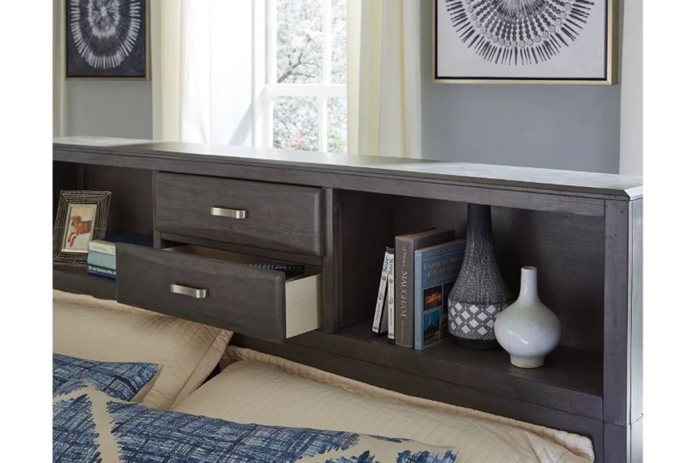 Signature Design by Ashley Caitbrook Queen Storage Bed - Headboard Shelves and Drawers