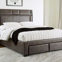 Signature Design by Ashley Mirlenz Queen Storage Bed with Speakers - Sample Room View