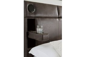 Signature Design by Ashley Mirlenz Queen Storage Bed with Speakers - Cup Holders