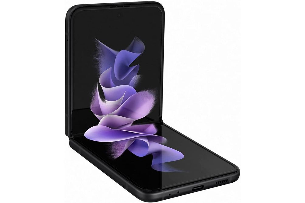 Samsung Galaxy Z Flip 3 8GB Phantom Black - Folded View