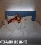 Living Essentials Madison Upholstered Queen Bed - Blue - LED Backlighting