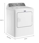 Maytag 7.0 Cu. Ft. Gas Dryer with Wrinkle Prevent - Dimensions