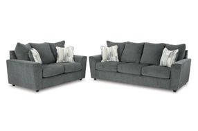 Signature Design by Ashley Stairatt-Gravel Sofa and Loveseat