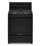 Whirlpool Black 5.1 Cu. Ft. Freestanding Gas Range with Edge to Edge Cooktop