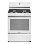 Whirlpool White 5.1 Cu. Ft. Freestanding Gas Range with Edge to Edge Cooktop