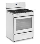 Whirlpool White 5.1 Cu. Ft. Freestanding Gas Range with Edge to Edge Cooktop - Side Angle View