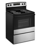 Amana Stainless 4.8 Cu. Ft. 30 Inch Electric Range with Bake Assist Temps - Side Angle View