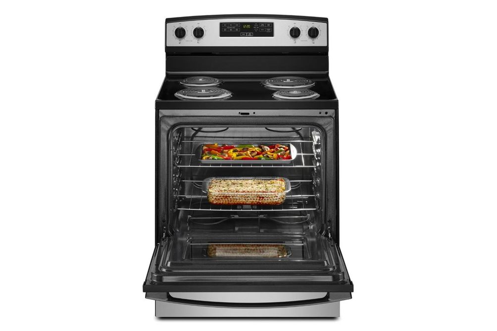 Amana Stainless 4.8 Cu. Ft. 30 Inch Electric Range with Bake Assist Temps - Interior View