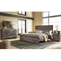 Signature Design by Ashley Wynnlow 6-Piece King Panel Bedroom Set - Sample Room View