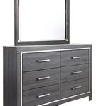 Signature Design by Ashley Lodanna 6-Piece King Upholstered Panel Bedroom Set  - Dresser and Mirror