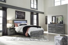 Signature Design by Ashley Baystorm 7-Piece Queen Storage Bedroom Set - Sample Room View