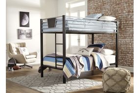 Signature Design by Ashley Dinsmore Twin Over Twin Bunk Bed and Mattress Set - Sample Room View