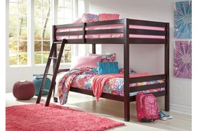 Signature Design by Ashley Halanton Twin over Twin Bunk Bed with Mattresses - Sample Room View