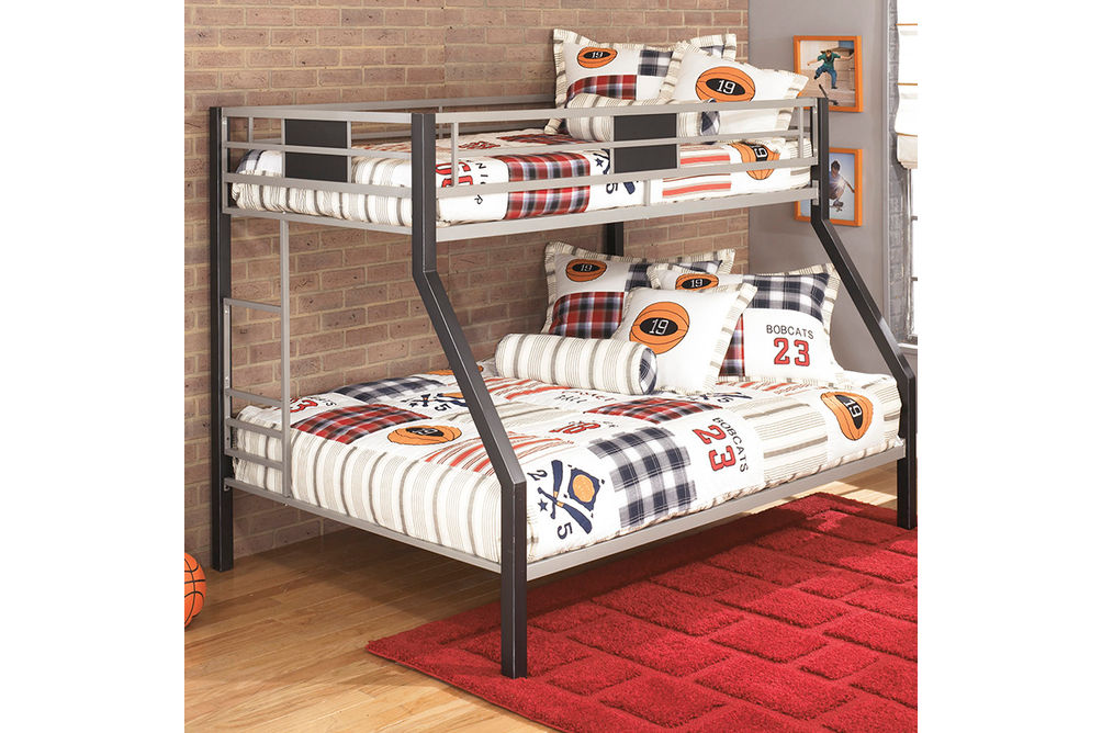 Signature Design by Ashley Dinsmore Twin Over Full Bunk Bed and Mattress Set - Sample Room View