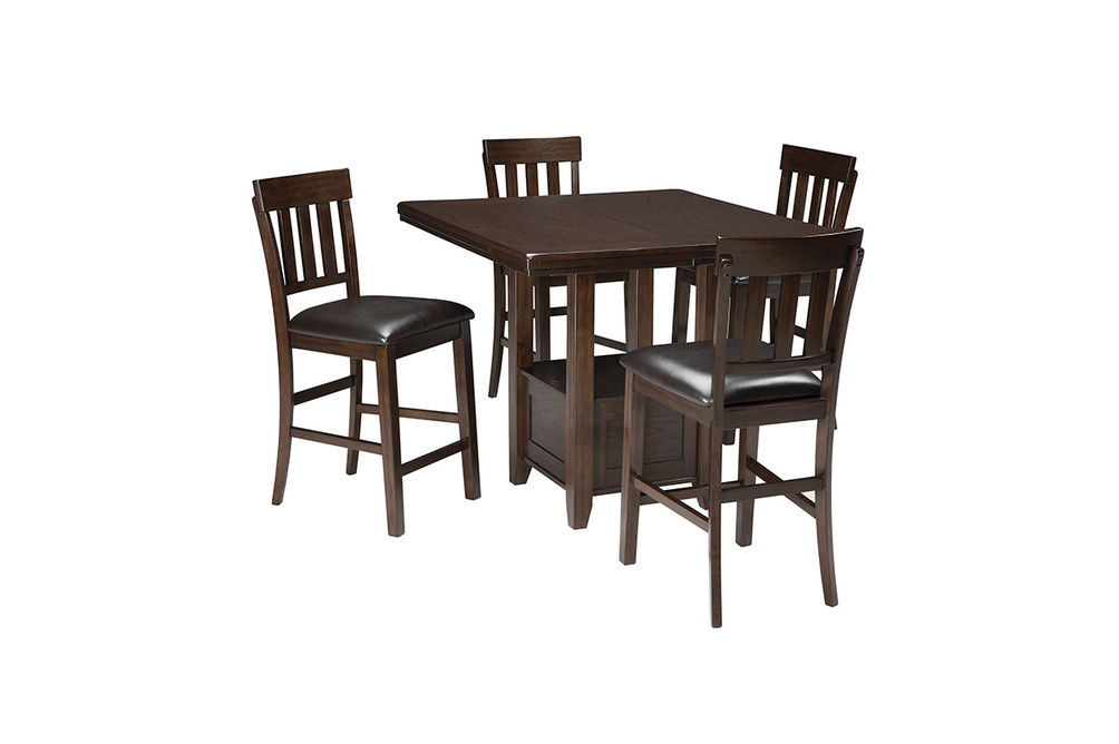 Signature Design by Ashley Haddigan Counter Height Dining Table and 4 Barstools Set