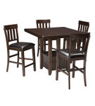 Signature Design by Ashley Haddigan Counter Height Dining Table and 4 Barstools Set