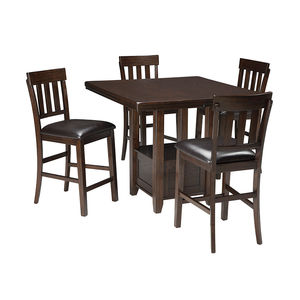 Signature Design by Ashley Haddigan Counter Height Dining Table and 4 Barstools Set