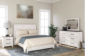 Signature Design by Ashley Gerridan 6-Piece Queen Panel Bedroom Set - Sample Room View