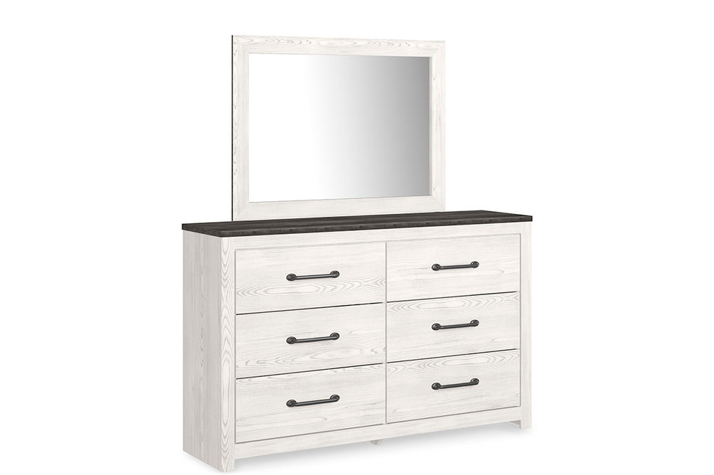 Signature Design by Ashley Gerridan 6-Piece Queen Panel Bedroom Set - Dresser and Mirror