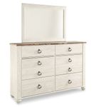 Signature Design by Ashley 6-Piece Willowton Queen Bedroom Set- Dresser and Mirror