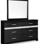Signature Design by Ashley Starberry 4-Piece Queen Panel Bedroom Set - Dresser and Mirror