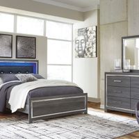 Signature Design by Ashley Lodanna 6-Piece Queen Upholstered Bedroom Set - Sample Room View