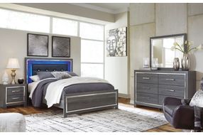 Signature Design by Ashley Lodanna 6-Piece Queen Upholstered Bedroom Set - Sample Room View