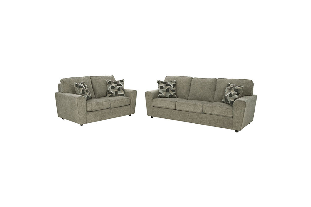 Signature Design by Ashley Cascilla-Pewter Sofa and Loveseat