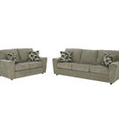 Signature Design by Ashley Cascilla-Pewter Sofa and Loveseat