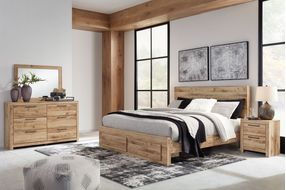 Signature Design by Ashley Hyanna 7-Piece King Storage Bedroom Set- Sample Room View