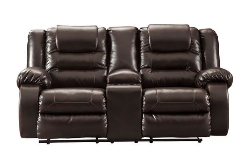 Signature Design by Ashley Vacherie-Chocolate Manual Reclining Loveseat