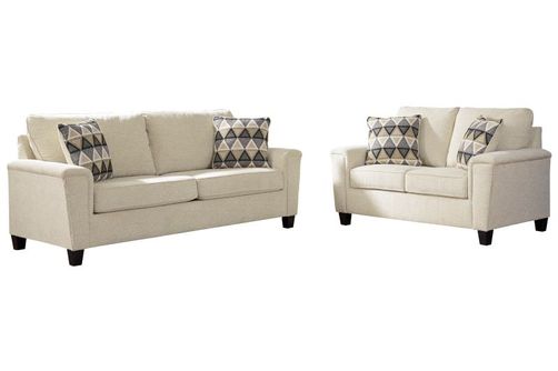 Signature Design by Ashley Abinger-Natural Sofa and Loveseat