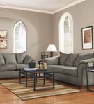 Signature Design by Ashley Darcy-Cobblestone  Sofa and Loveseat - Sample Room View