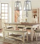 Signature Design by Ashley 6-Piece Bolanburg Dining Room Set- Sample Room View