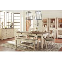 Signature Design by Ashley 6-Piece Bolanburg Dining Room Set- Sample Room View