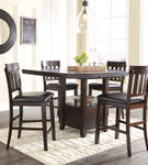 Signature Design by Ashley Haddigan Counter Height Dining Table and 4 Barstools Set - Sample Room View