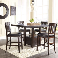 Signature Design by Ashley Haddigan Counter Height Dining Table and 4 Barstools Set - Sample Room View