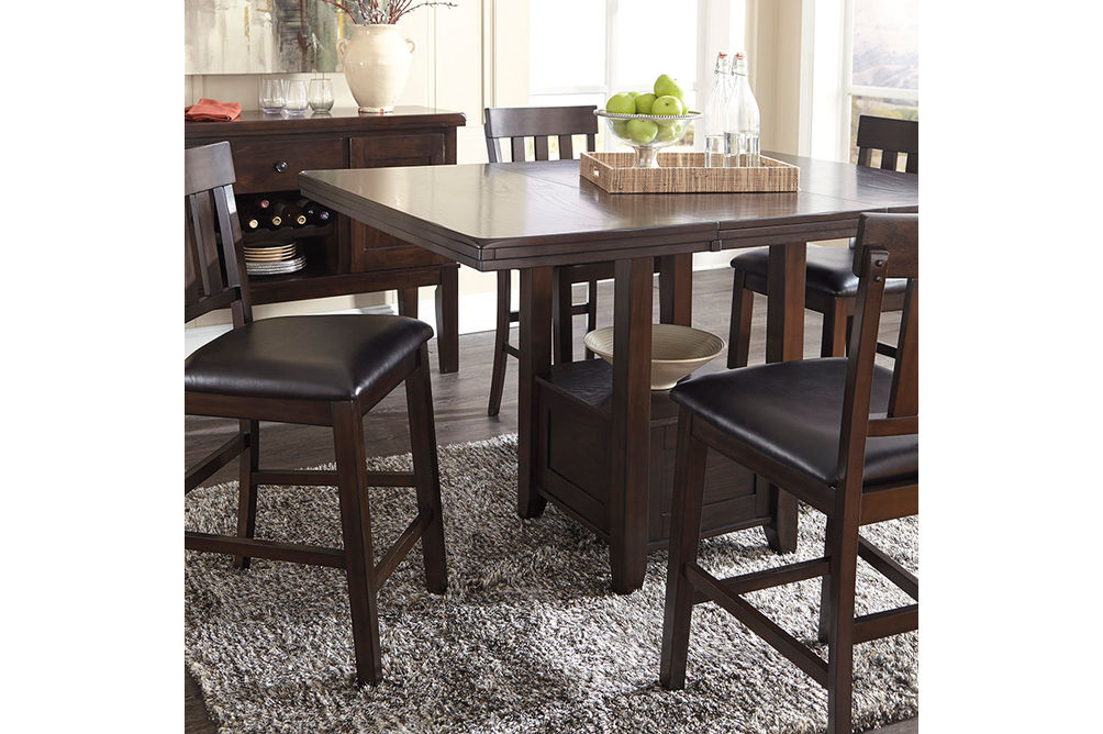Signature Design by Ashley Haddigan Counter Height Dining Table and 4 Barstools Set  - Alternate View