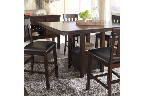 Signature Design by Ashley Haddigan Counter Height Dining Table and 4 Barstools Set  - Alternate View