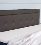 Nectar King Gray Upholstered Platform Bed Frame - Upholstered Headboard
