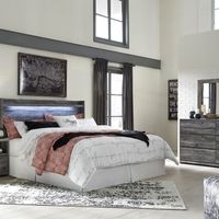 Signature Design by Ashley Baystorm 4-Piece King Panel Bedroom Set - Sample Room View