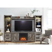 Signature Design by Ashley Wynnlow 5-Piece Entertainment Center with Electric Fireplace Insert - Sample Room View