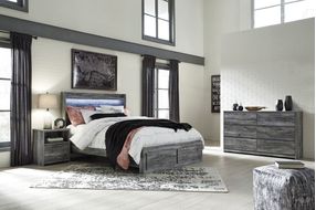 Signature Design by Ashley Baystorm 6-Piece Queen Panel Storage Bedroom Set- Sample Room View